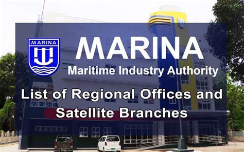 List of MARINA Regional Offices and Satellite Branches 2023.